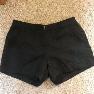 Black patterned shorts